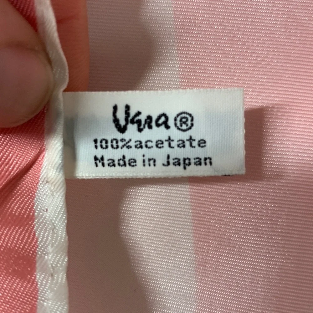 Vintage Vera pink and white square scarf